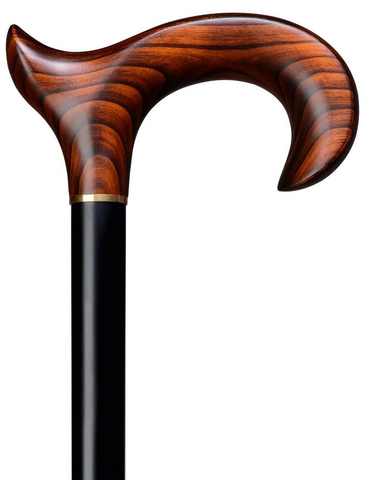Stockshop Gehstock Gehstock HANDFACON edler Derbygriff (anatomisch, RECHTE Hand) aus echt von Stockshop