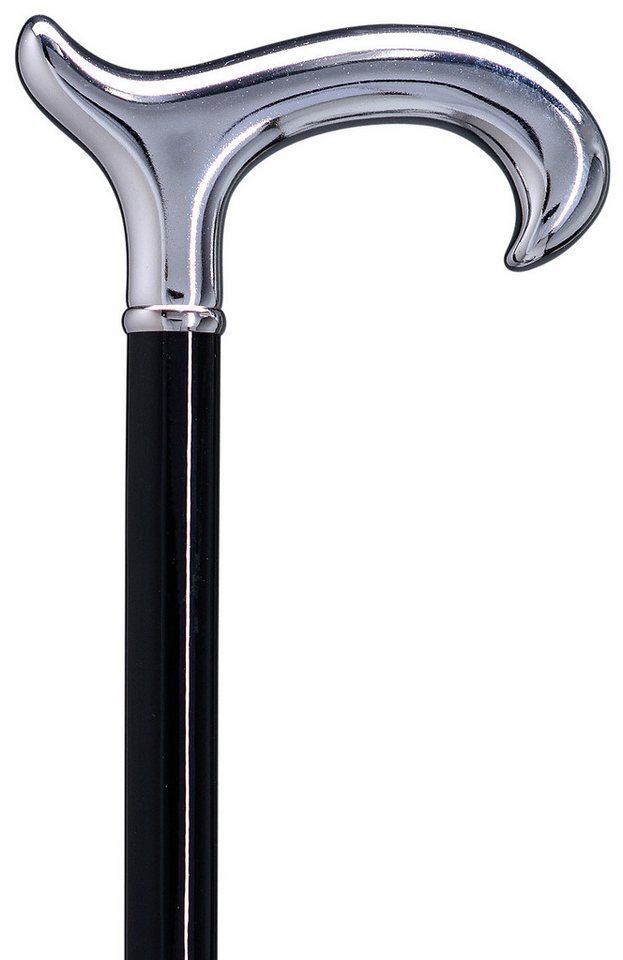 Stockshop Gehstock Gehstock SCALA nero, glanzverchromter Fritzgriff aus ABS, schwarzer Bu von Stockshop