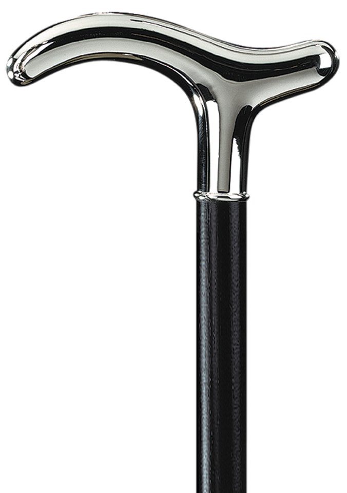 Stockshop Gehstock Gehstock SILBERFRITZ,Derbygriff feinversilbert schlank,Stock schwarz l von Stockshop