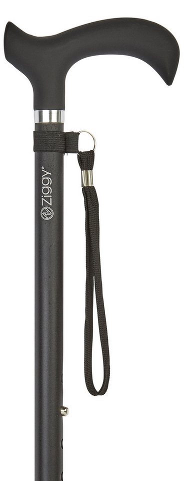 Stockshop Gehstock Gehstock SOFT MELBOURNE ANTHRAZIT Soft-Derbygriff schwarz, Leichtmetal von Stockshop