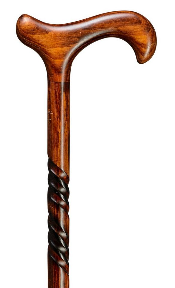 Stockshop Gehstock Gehstock SPIRAL-Derby, eleganter, schlanker Derbygriff und Stock aus B von Stockshop