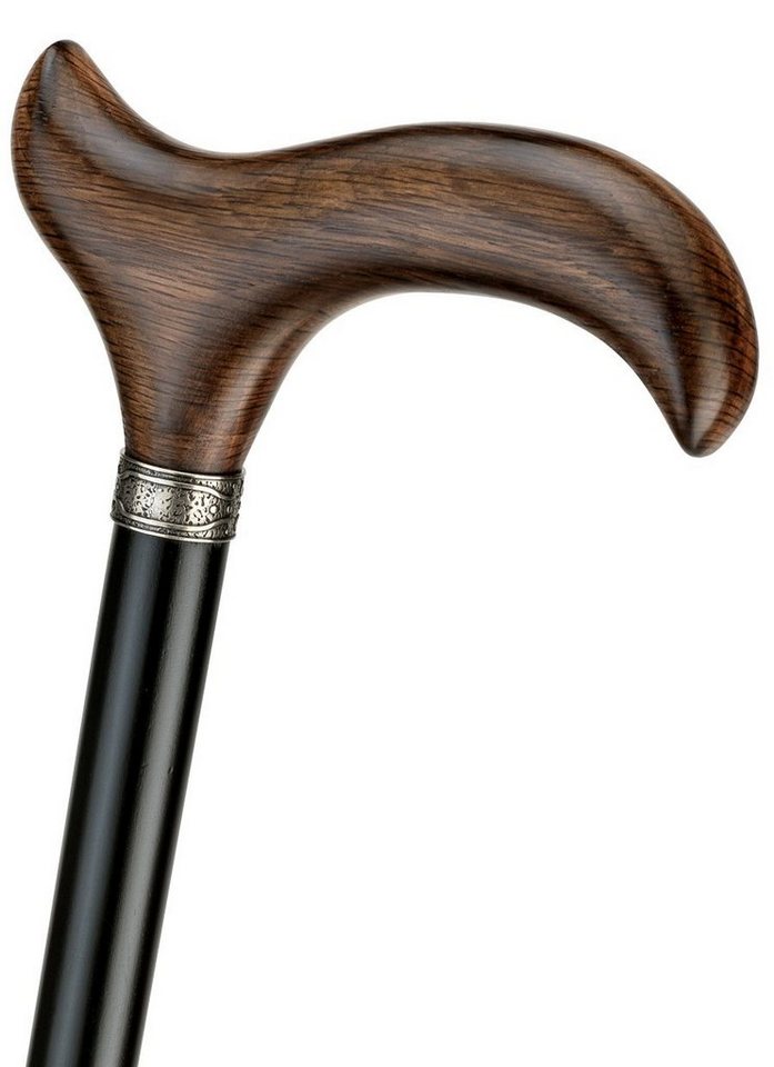 Stockshop Gehstock Gehstock Spazierstock CATALAN Derbygriff aus Eiche dunkel geflammt+Sto von Stockshop