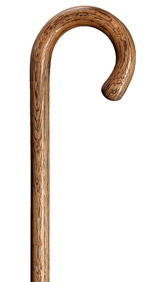 Stockshop Gehstock Gehstock Wanderstock EICHE, Rundhakenstock in einem Stück gebogen, deu von Stockshop