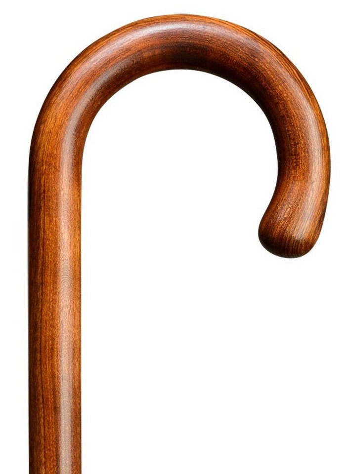 Stockshop Gehstock Gehstock Wanderstock KIRSCHE,Rundhakengriff gebogen+Stock echtes Kirsc von Stockshop