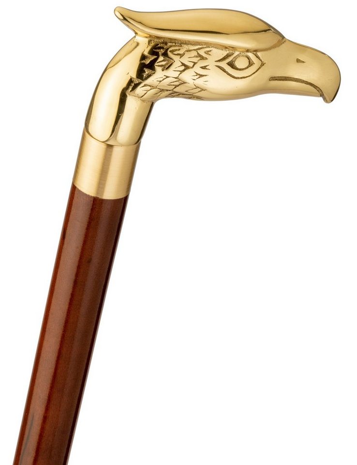 Stockshop Gehstock Trinkstock, Reisestock EAGLE, Tierkopf Vogel, Adler, Messing, Stock Ha von Stockshop
