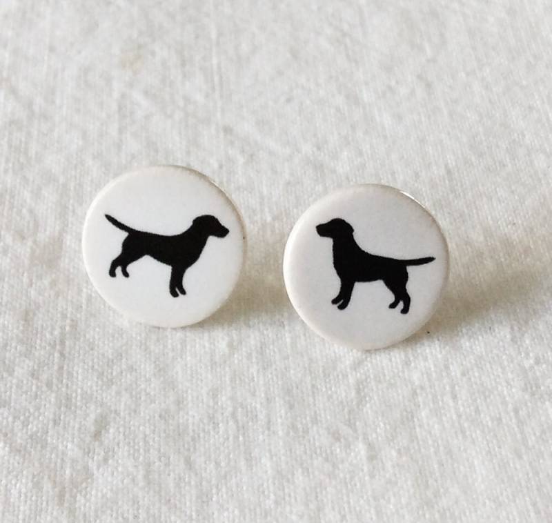 Handgefertigte Schwarze Labrador Keramik Ohrstecker Hunde Liebhaber Geschenk Handgefertigte Schwarze Labrador Keramik Ohrstecker Hunde Liebhaber Geschenk von StockwellCeramicsUK