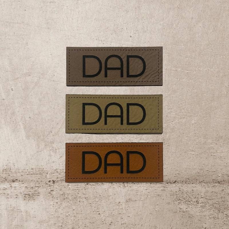 Kunstleder Label | 2x5 cm Dad Patch Aufnäher Patches Etiketten Verschiedene Farben von Stoeffchendealer