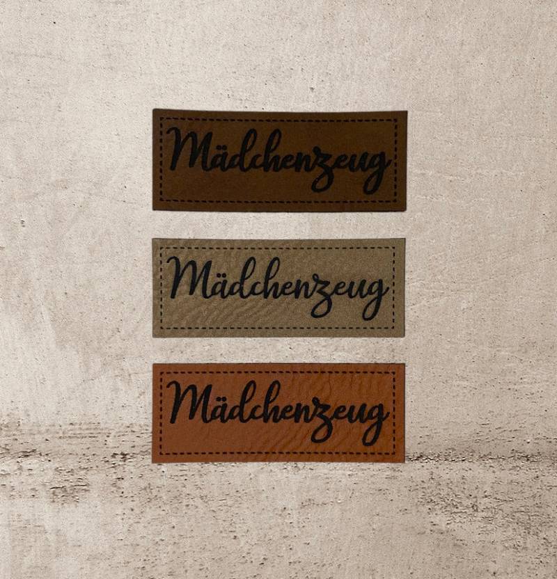 Kunstleder Label | 2x5 cm Mädchenzeug Patch Aufnäher Patches Etiketten Verschiedene Farben Kunstleder Label | 2x5 cm Mädchenzeug Patch Aufnäher Patches Etiketten Verschiedene Farben von Stoeffchendealer