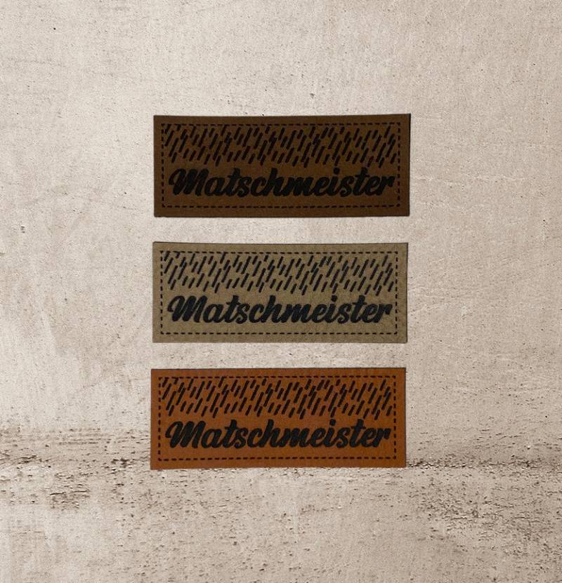 Kunstleder Label | 2x5 cm Matschmeister Patch Aufnäher Patches Etiketten Verschiedene Farben Kunstleder Label | 2x5 cm Matschmeister Patch Aufnäher Patches Etiketten Verschiedene Farben von Stoeffchendealer