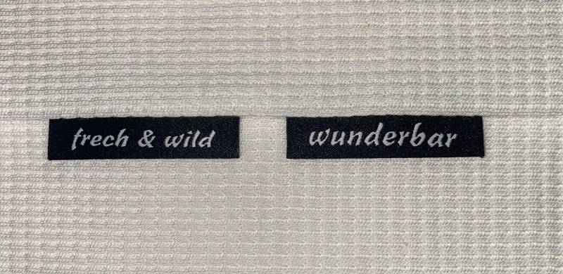 Weblabel | Frech & Wild Wunderbar Schwarz Patch Aufnäher Patches Etiketten Verschiedene Farben Weblabel | Frech & Wild Wunderbar Schwarz Patch Aufnäher Patches Etiketten Verschiedene Farben von Stoeffchendealer