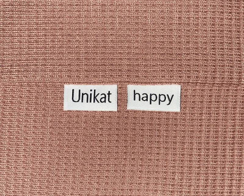 Weblabel | Happy/Unikat Weiß Patch Aufnäher Patches Etiketten Verschiedene Farben von Stoeffchendealer