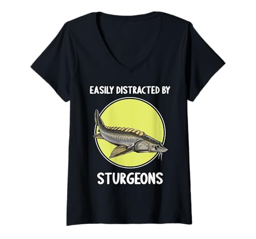 Damen Störe Stör T-Shirt mit V-Ausschnitt Damen Störe Stör T-Shirt mit V-Ausschnitt von Störe Stör Tier Shop