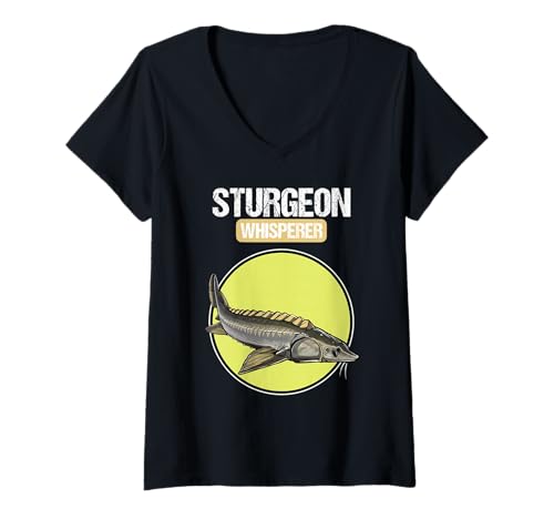 Damen Störe Stör T-Shirt mit V-Ausschnitt Damen Störe Stör T-Shirt mit V-Ausschnitt von Störe Stör Tier Shop