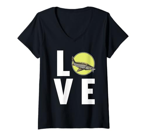 Damen Störe Stör T-Shirt mit V-Ausschnitt von Störe Stör Tier Shop