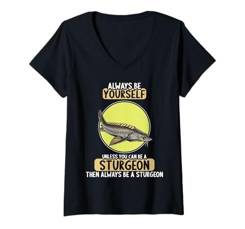 Damen Störe Stör T-Shirt mit V-Ausschnitt von Störe Stör Tier Shop