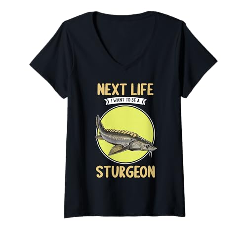Damen Störe Stör T-Shirt mit V-Ausschnitt von Störe Stör Tier Shop