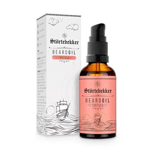 Störtebekker® Premium Bartöl Tortuga - tägliche Bartpflege für 3-Tage-Bart bis Vollbart - 50ml Beard Oil Vegan - Bart Öl Herren mit angenehmen Duft - Hochwertige Inhaltsstoffe - Made in Germany von Störtebekker Shaving Accessories