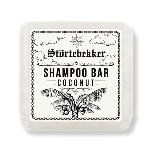 NEU: Störtebekker® Premium Festes Shampoo Kokos - Handgefertigtes, veganes Shampoo für Herren & Damen - Wohlduftende Duschpflege für Haut und Haar - Festes Feuchtigkeits-Shampoo von Störtebekker Shaving Accessories