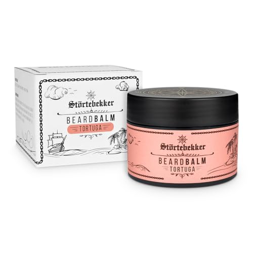 Störtebekker® Premium Beard Balm pflegt den Bart und bringt ihn in Form - 50ml Tiegel 100% kompostierbar - Bartwachs Herren würzig-frischer Duft Tortuga - Bart Balsam Made in Germany von Störtebekker Shaving Accessories