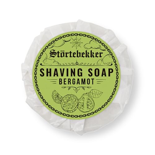 Störtebekker® Premium Rasierseife Bergamotte 70g - Handgefertigte Seife für ergiebigen Rasierschaum - Perfekt für die Rasur mit Rasierhobel & Rasiermesser - Vegane Rasierseife Damen & Herren von Störtebekker Shaving Accessories