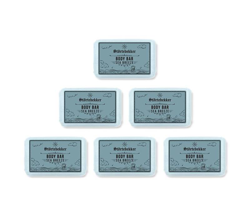 Störtebekker Feste Duschseife Feste Duschseife - Sea Breeze, 6-tlg., natürliche Reinigung, kein Spannungsgefühl, markanter Duft von Störtebekker