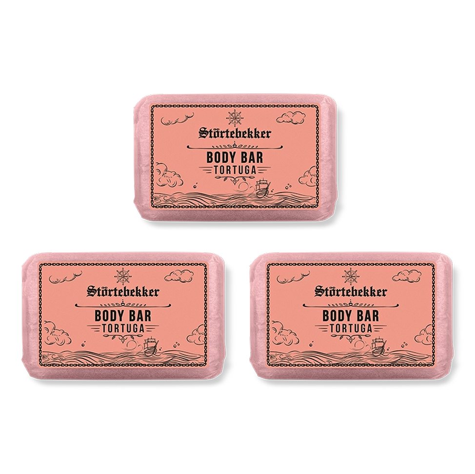 Störtebekker Feste Duschseife Feste Duschseife - Tortuga, 3-tlg., natürliche Reinigung, kein Spannungsgefühl, markanter Duft von Störtebekker