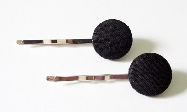 2 Haarnadeln Uni Schwarz von StoffAtelierDesign