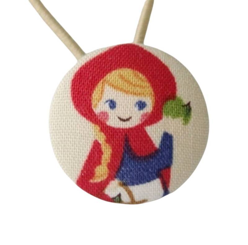 Haargummi "Rotkäppchen" Stoffknopf von StoffAtelierDesign