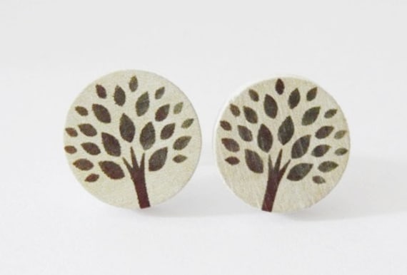 Holz Ohrstecker "Baum" Holz Ohrstecker "Baum" von StoffAtelierDesign