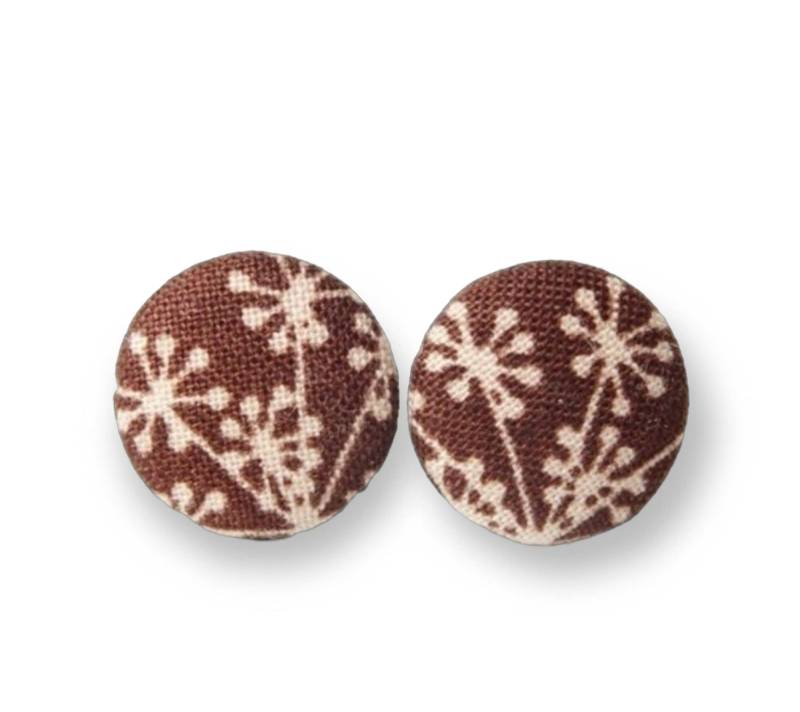 Ohrstecker Stoffknopf Pusteblumen von StoffAtelierDesign