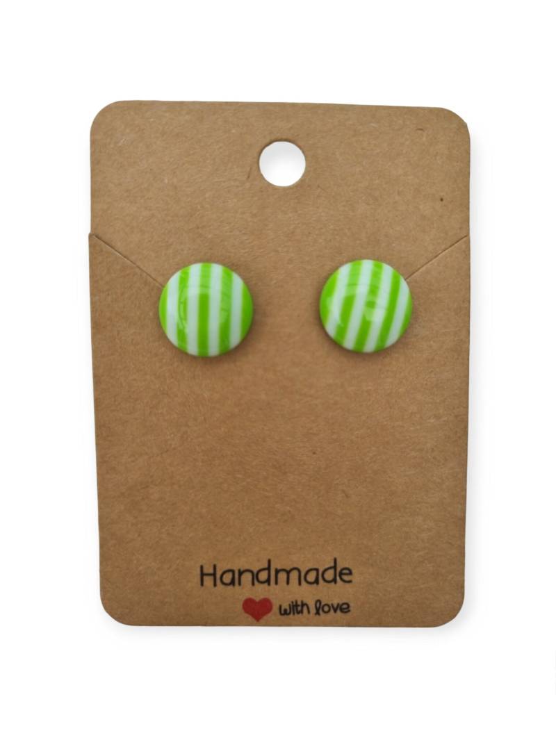 Ohrstecker "streifen Hellgrün" Ohrstecker "streifen Hellgrün" von StoffAtelierDesign