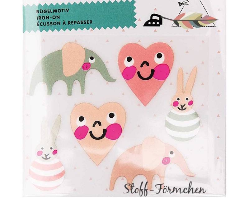 Baby Girl Bügel-Applikation Set Rosa von StoffFoermchen