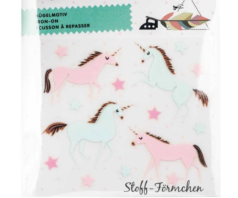 Einhorn Bügel-Applikation Set Einhorn Bügel-Applikation Set von StoffFoermchen