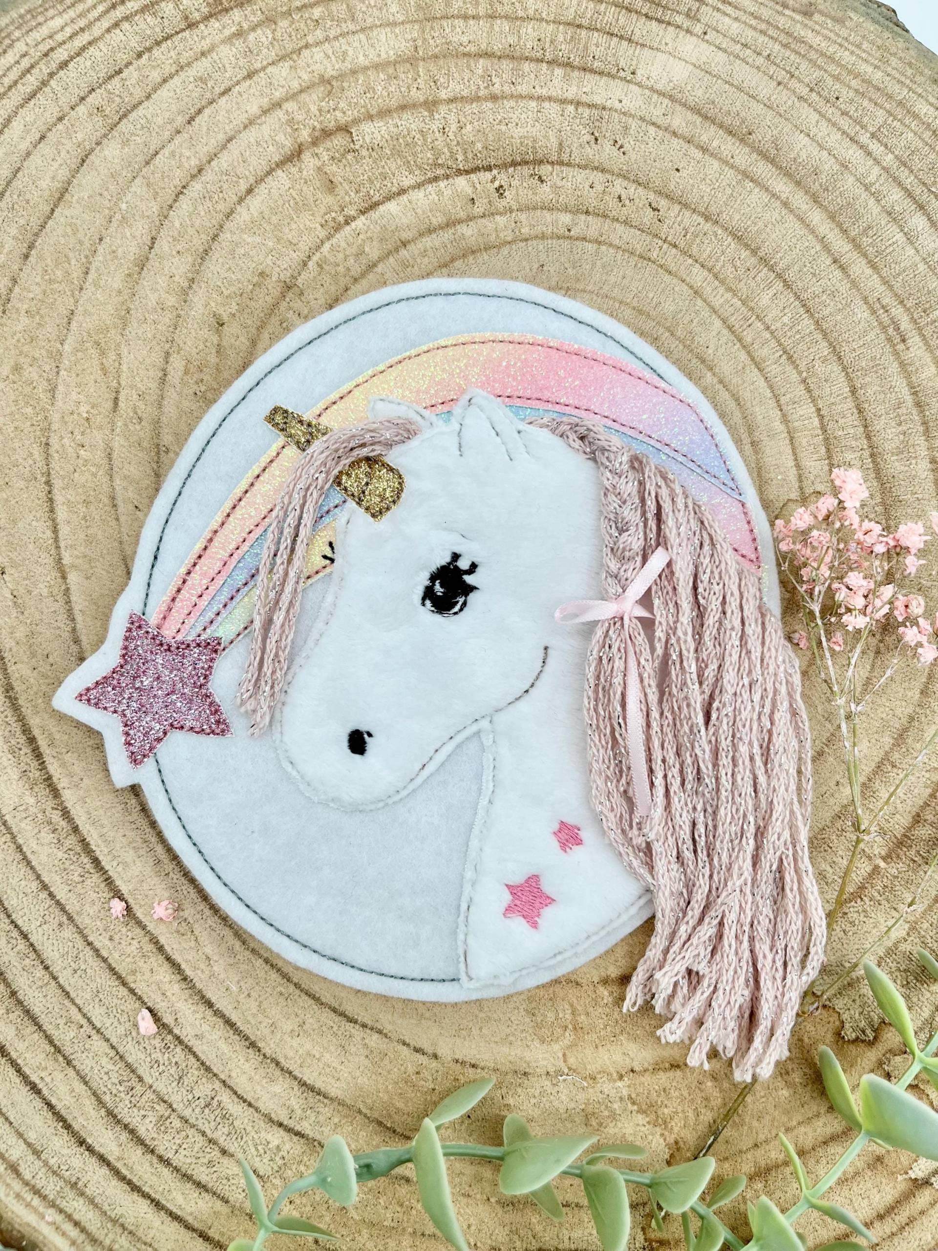 Große Einhorn-Applikation von StoffFoermchen