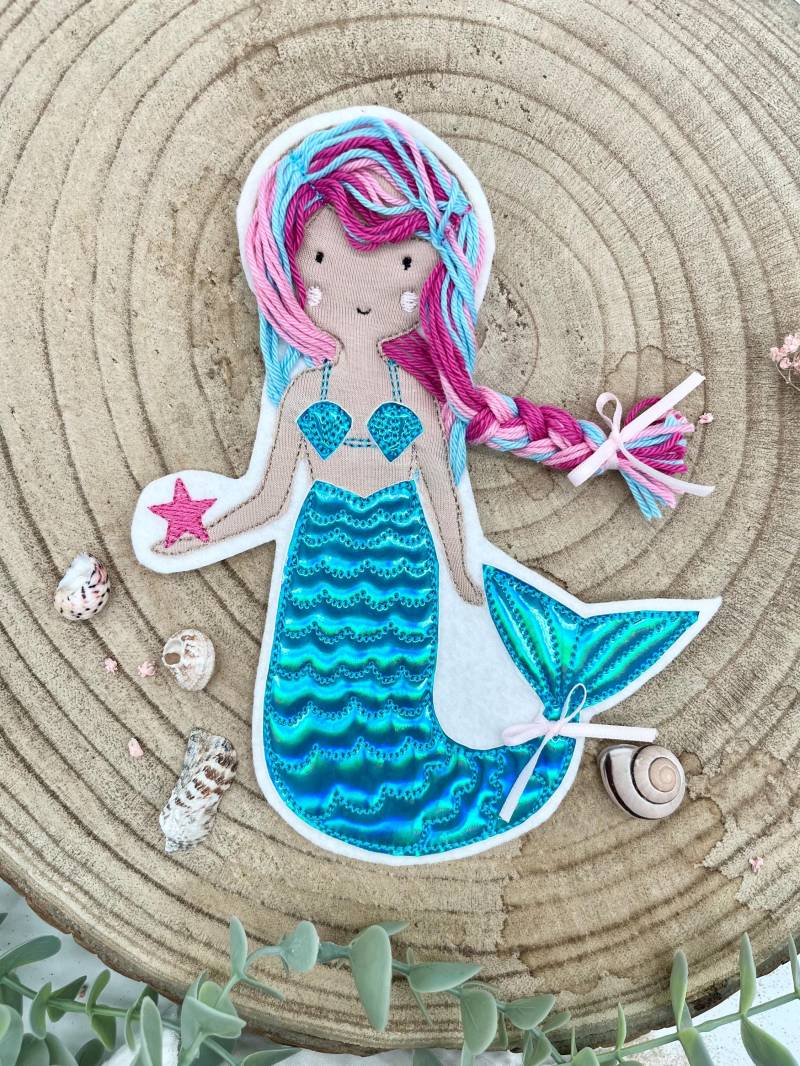 Große Meerjungfrau-Applikation von StoffFoermchen