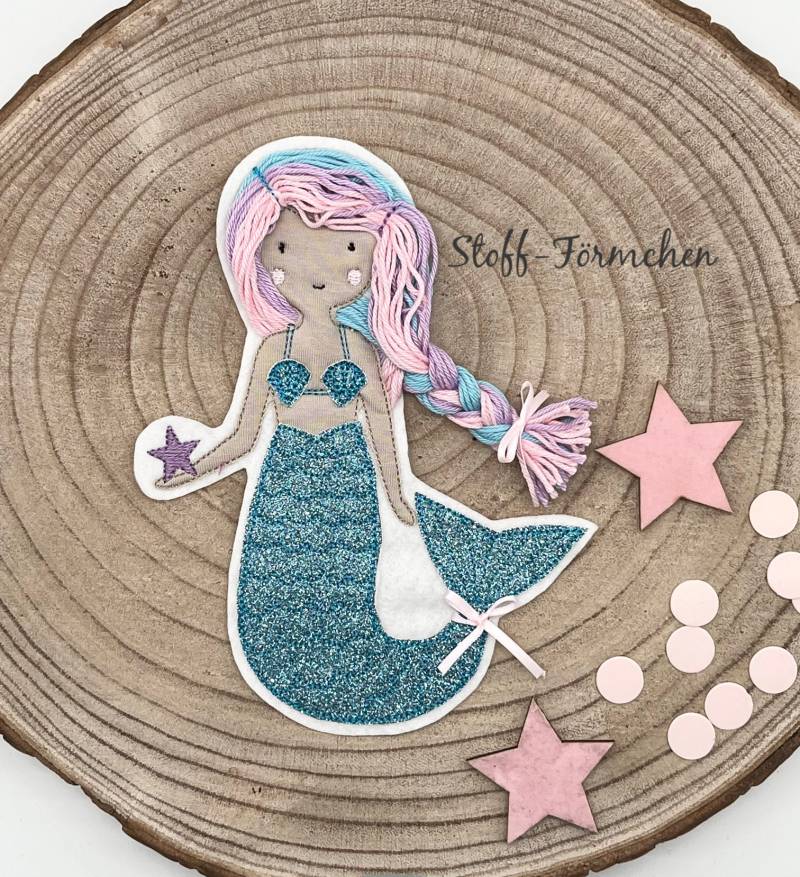 Große Meerjungfrau-Applikation von StoffFoermchen