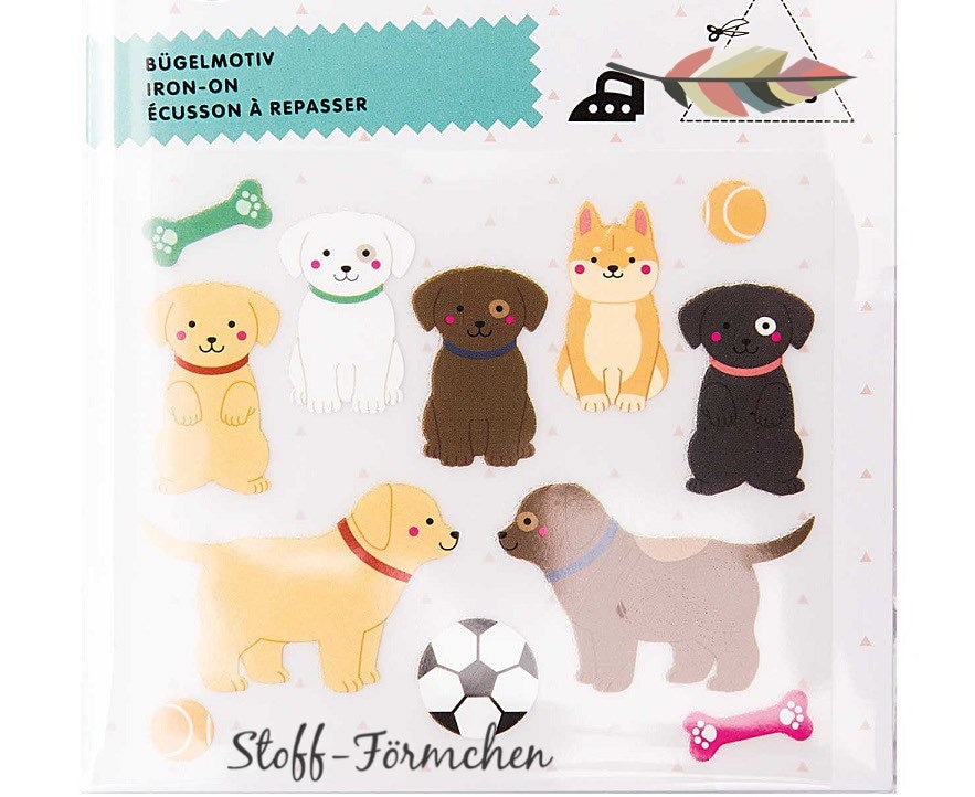 Hunde Bügel-Applikation Set Hunde Bügel-Applikation Set von StoffFoermchen