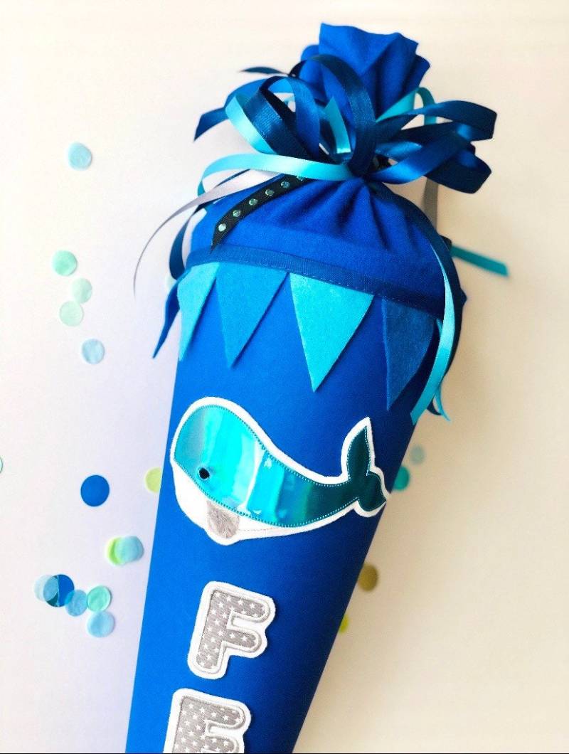 Niedliche Wal-Applikation von StoffFoermchen