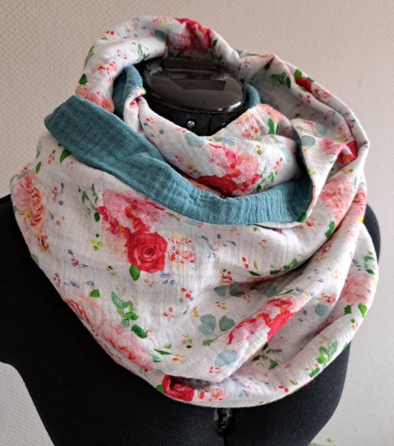 Loop Musselin, Infinity Schal Baumwolle von StoffRockDE