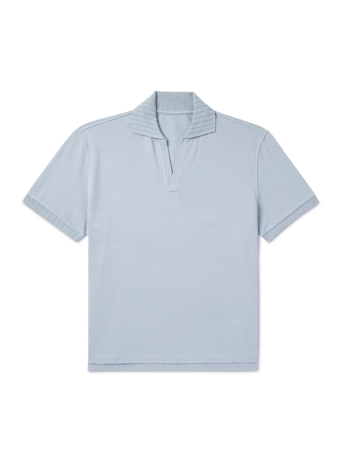 Stòffa - Cotton-Piqué Polo Shirt - Men - Blue - IT 54 von Stòffa