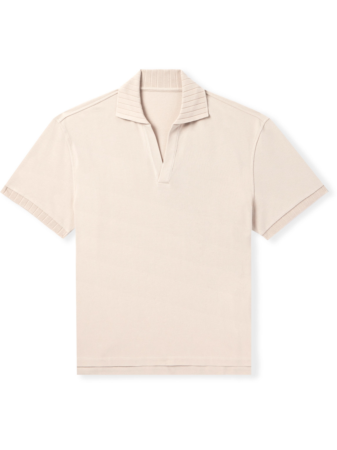 Stòffa - Cotton-Piquè Polo Shirt - Men - Neutrals - IT 50 von Stòffa