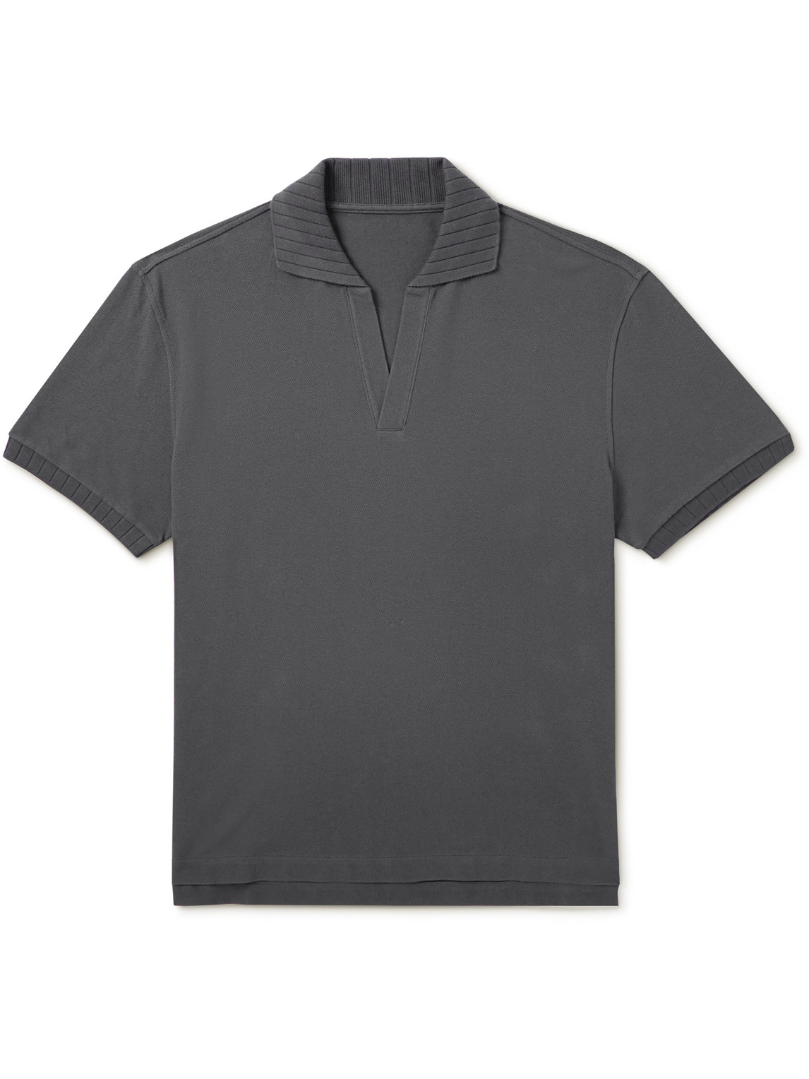 Stòffa - Cotton-Piquè Polo Shirt - Men - Gray - IT 54 von Stòffa