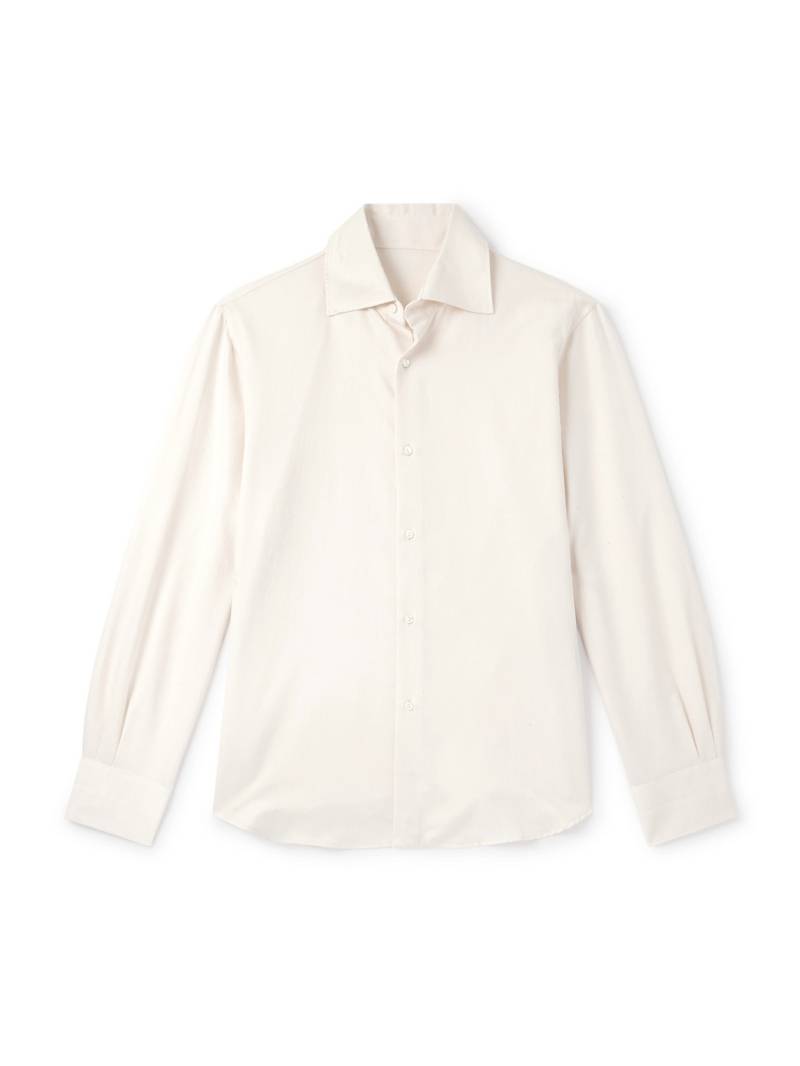 Stòffa - Cotton and Silk-Blend Shirt - Men - Neutrals - IT 54 von Stòffa