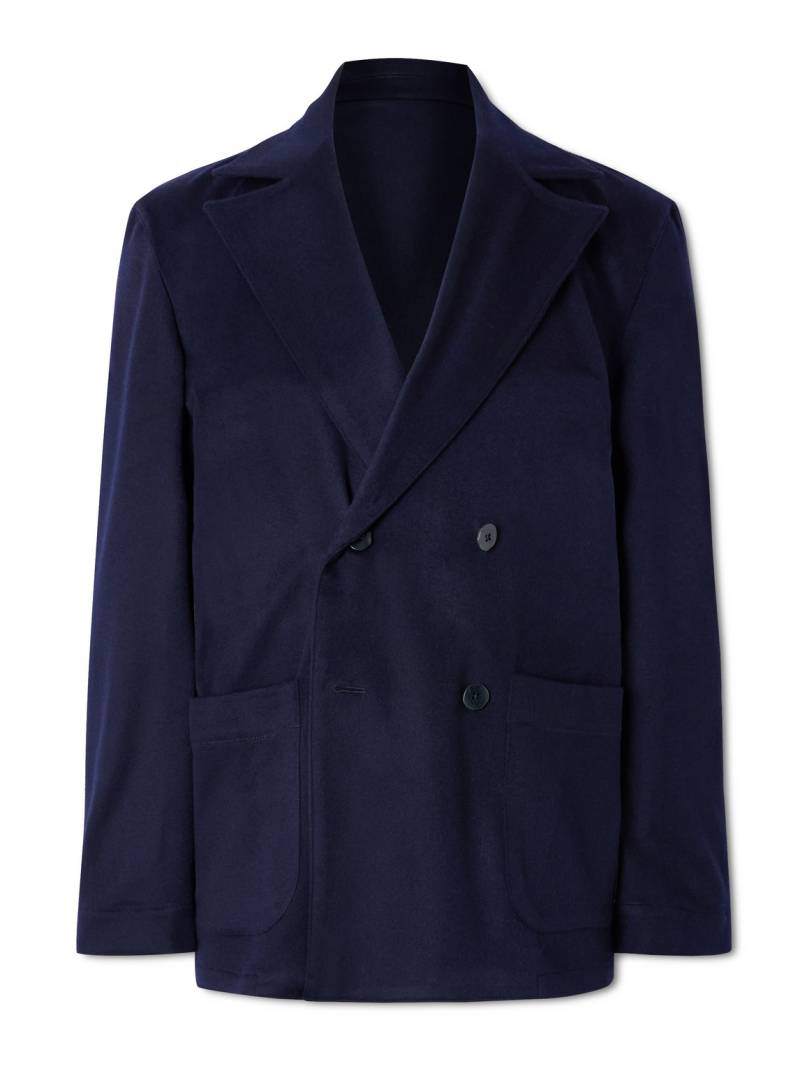 Stòffa - Double-Breasted Cashmere Jacket - Men - Blue - IT 46 von Stòffa