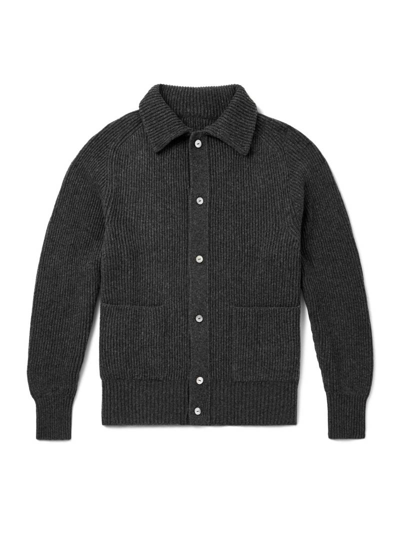 Stòffa - Ribbed Cashmere Cardigan - Men - Gray - IT 50 von Stòffa