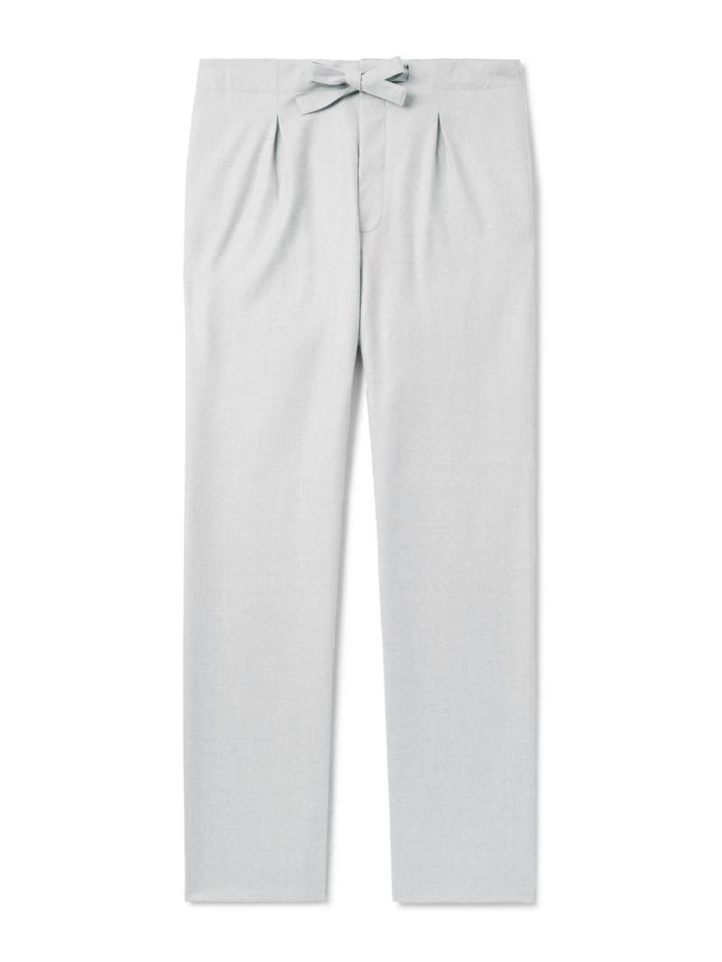 Stòffa - Straight-Leg Pleated Wool-Flannel Trousers - Men - Gray - IT 54 von Stòffa