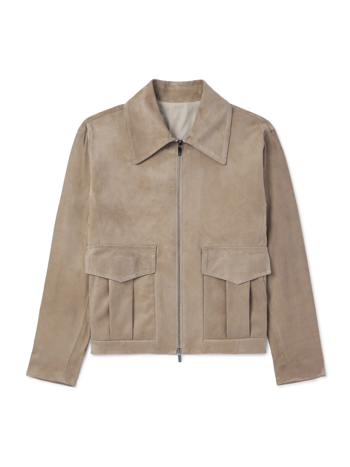 Stòffa - Suede Bomber Jacket - Men - Neutrals - IT 54 von Stòffa