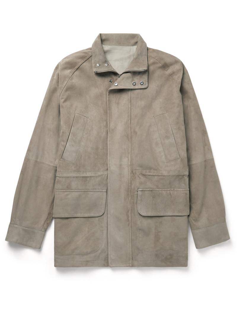 Stòffa - Traveller Suede Jacket - Men - Neutrals - IT 50 von Stòffa