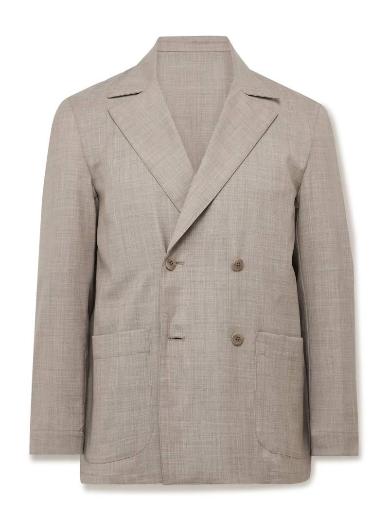 Stòffa - Unstructured Double-Breasted Wool Suit Jacket - Men - Brown - IT 46 von Stòffa