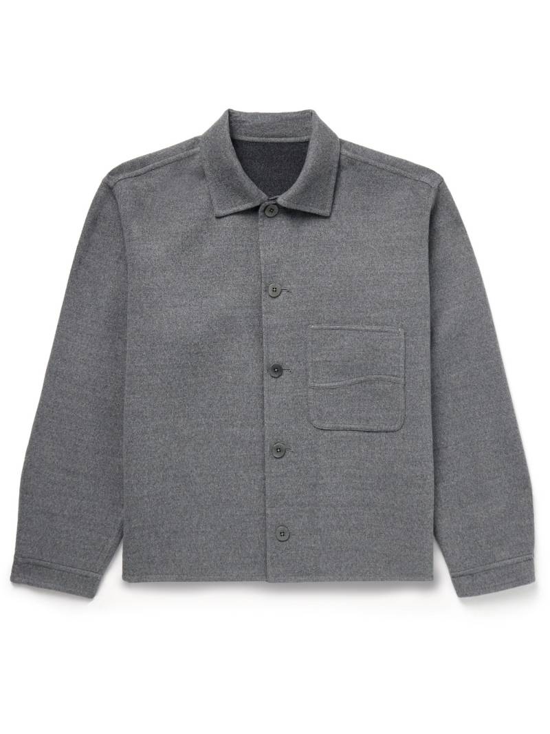 Stòffa - Wave Brushed Double-Faced Merino Wool Overshirt - Men - Gray - IT 46 von Stòffa
